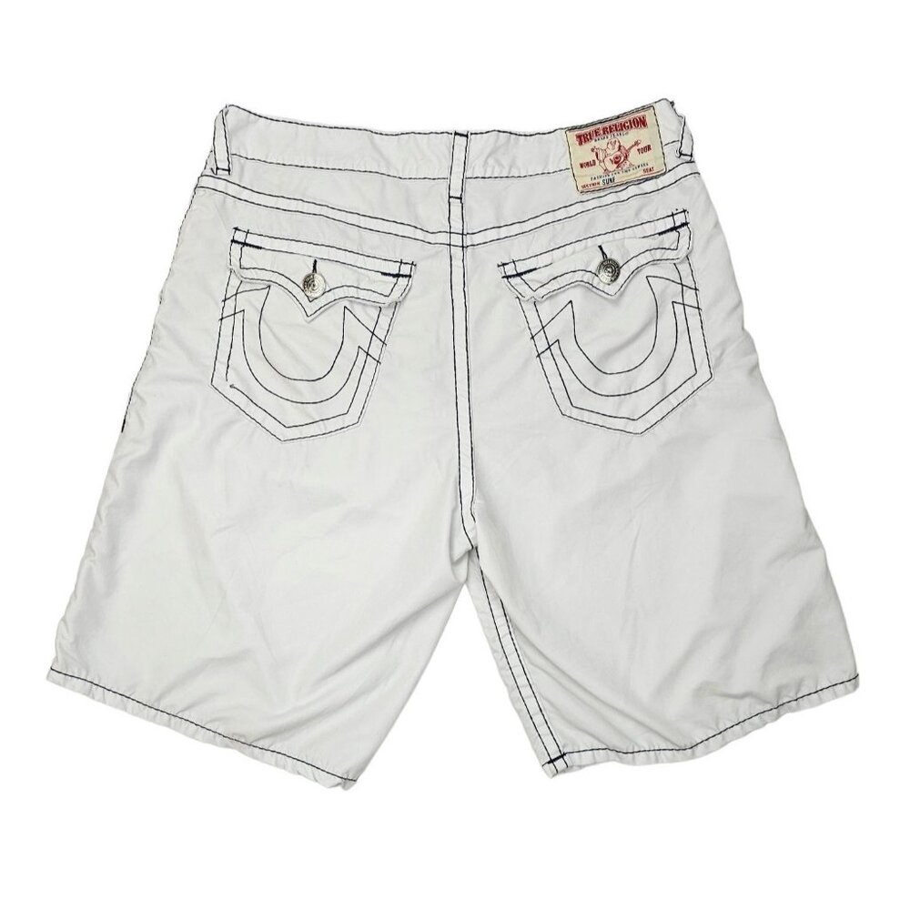 Vintage Y2K True Religion Big T Surf Board Short Swim Trunks